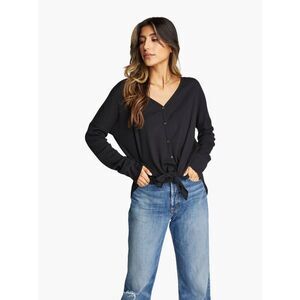 ABLE Black Julia Anywhere Button Down Cardigan Top